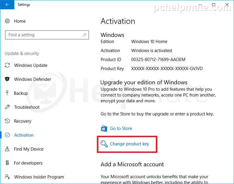 windows 10 pro for refurb pcs product key